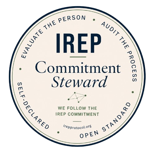 IREP Commitment round seal badge